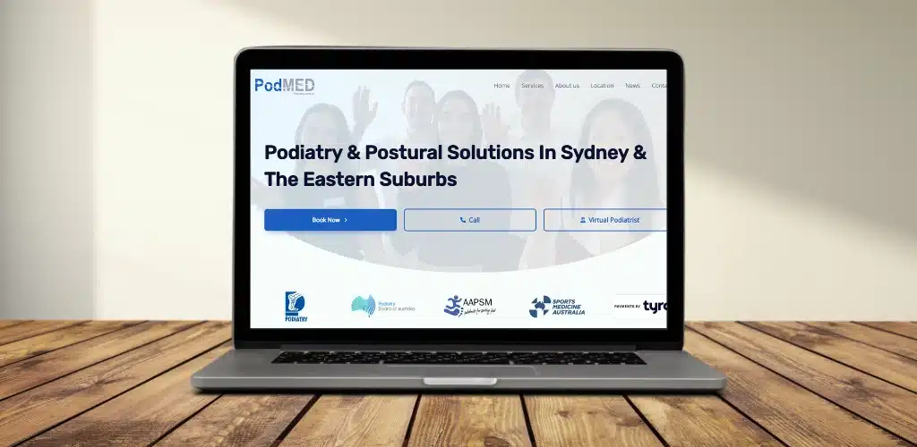 PodMED Podiatry website project preview